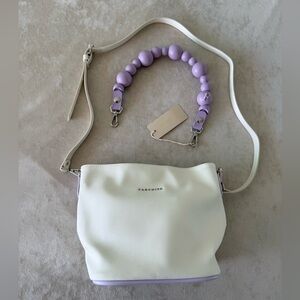 PARCHITA Cream Genuine Leather Crossbody Bag NWT Handmade Colombia